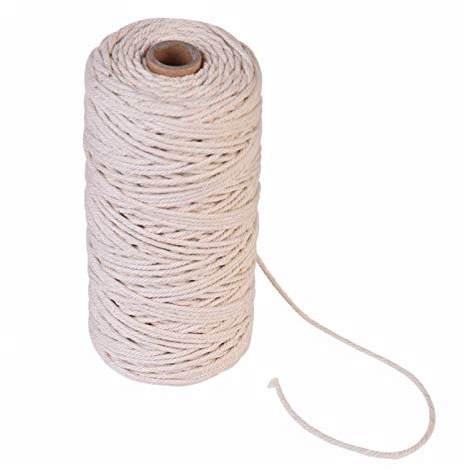 Baumwolle verdrehte Kabel 1/2 / 3 mm Durchmesser 200m / 400m Länge für DIY Home Textile Craft Macrame Artisan String Jute Schnur (Color : Antique Zinc)