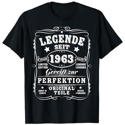 1963 Geburtstag Mann 60 Jahre Deko Lustig 60er 60 Geburtstag T-Shirt