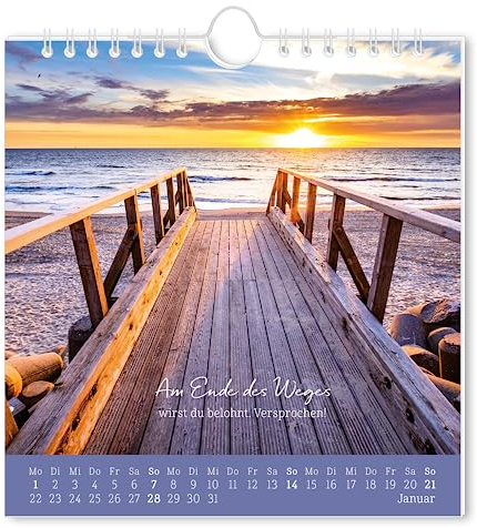 Strandgut - Postkartenkalender 2024 - Grafik Werkstatt - Wandkalender - Monatsplaner mit Postkarten - 16 cm x 17 cm