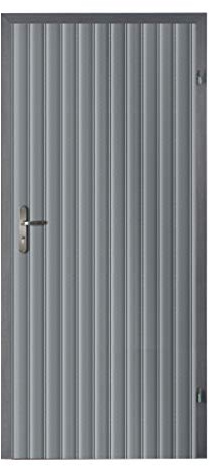 TapeOn Modern Türpolsterung zur Selbstmontage PREMIUM SET | Türverkleidung | Tür Reparatur für Innentüren | Schallschutz | T3 Breite Streifen | Farbe: Grau | 105 x 210 cm | passt für 80/90 Türen
