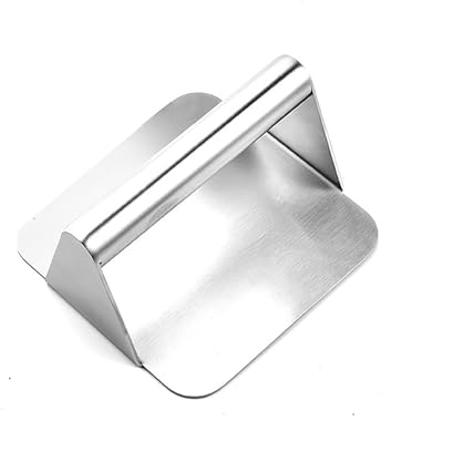 EnMart Pressa per hamburger in acciaio inox 304, pressa per hamburger, pressa per carne quadrata, pressa manuale per bistecca