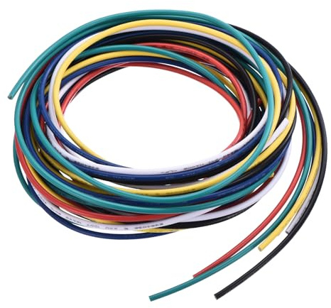 QUARKZMAN 18 Calibre PVC Cable de Conexión 1.5m Alambre Eléctrico Flexible de 18AWG Cobre Estañado Trenzado de 6 Colores 2mm Diámetro para Aviones Modelo Conexiones Internas