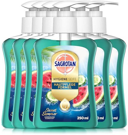 Sagrotan Savon pour les mains Sweet Summer Limited Edition - Hydratant - 6x250ml Savon Mains