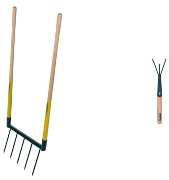 LEBORGNE - Biogrif NaturOvert, Grelinette Non Assemblée, 5 Dents Interchangeables - Boîte Carton & GRIFFE 3 DENTS A MAIN DUOPRO LEBORGNE - 450010