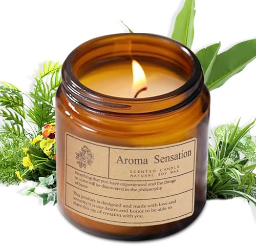 Bougies parfumées, Bougies parfumées d'automne, Bougies bio, Non toxiques, Bougies en étain pour parfum d'intérieur, Soulagement du stress, Méditation, Yoga (Forêt brumeuse 200g)