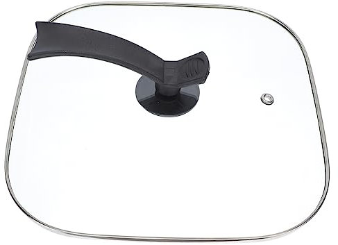 CIYODO Tapadera Cuadrada De Vidrio Templado Para Olla Eléctrica Multifuncional Cubierta Transparente Vertical Para Cocina y Vitrocerámica Accesorio Práctico Para Hogar y Restaurante