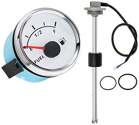Medidor de Gasoil Deposito, Indicador de nivel de combustible de tanque de líquido de aceite de 0-190ohm, indicador de nivel de combustible de 52MM con Sensor de nivel de combustible de 100MM, 125MM,