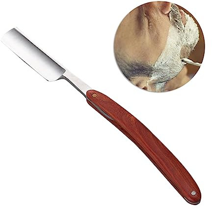 PAMINGONO Rasoir Droit Acier Avec Manches Naturel Rasoir Manuel Pour Pour Et Salons De Coiffure