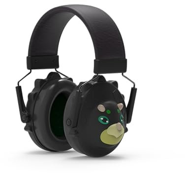 Wosilsor Cuffie antirumore per bambini, per scuola, tamburi, autistici, concerti, ragazzo, ragazza, verde, Taglia unica