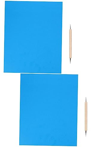 IWOWHERO 20stücke Transferpapier Für Nähcarbon Mit Präge-stylus Wasserlösliche Nachzeichnung Für Kreuzstich Und Stickerei Klare Musterübertragung Wiederverwendbar Für Kreative