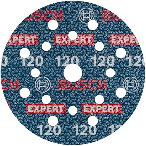Bosch 6x Disque abrasif sur film EXPERT O780 | pour Bois dur, Peinture sur bois, Grain 120, Professional Accessoire Ponceuse excentrique