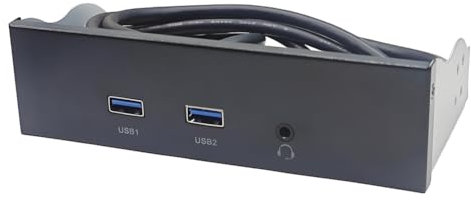 PAGJHRFJG USB3.2 GEN1 Diskettenlaufwerk-Steckplatz HD-Audio Audio-Frontpanel 5,25 Optisches Frontpanel Unterstützt 2X USB3.0 + 1x Audio 3,5 mm