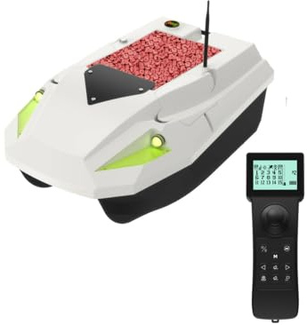 CRESEAPRODUCTS 12V Catamaran RC Fishing Bait Boat for Carp Fishing with GPS Auto Return, 3-Speed Gear, 2x15600mAh Batteries, Low Battery Alarm, 100 GPS Points – Perfect for Bait and Hook Delivery