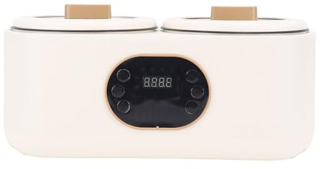 Olla de Cocción Lenta Doble, Servidores de Buffet y Calentadores Calentador de Alimentos de Olla de Cocción Lenta Temp Ual Ajustable Ollas de Cerámica de 2 Ollas y Tapas de