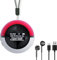 64 GB MP3 Player Kinder, MP3 Player Bluetooth 5.0, Mini Monster Ball Musik Player mit Kopfhörer, mp3-player mit Lautsprecher, HiFi-Sound, FM Radio, Aufnahmen, Schrittzähler (Rot)