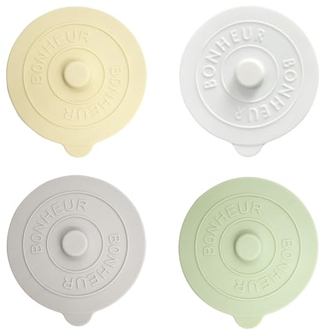 Silicone Lids for Cups, Morandi Colored Cup Covers for Drink, Anti-dust Seal Airtight Cup Cover with Spoon Holder (style 3)