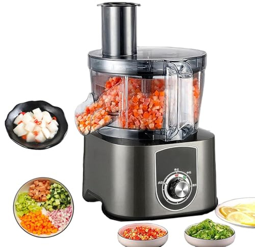 lilishangmao Râpe À Légumes Électrique 600 W, Robot Culinaire Professionnel pour Trancher, Râper Et Couper en Dés, Grande Capacité De 5 L, pour Les Salons De Thé Et Les Boulangeries
