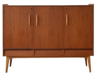 ABBNIA Buffet Credenza in Legno di ciliegio retrò, mobili da Sala da Pranzo, mobiletto da Bagno, mobiletto da dispensa da Cucina