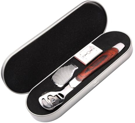 HOOWIFFY Removedor de Callos de Acero Inoxidable Mango Cómodo y Fácil de Operar para Pedicura Profesional Casa, Exfoliante y Ablandador de Durezas en Pies Color Aleatorio