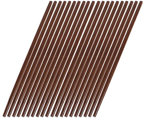 Sourcingmap Wood Kitchen Chopsticks 9.7 Inch Long 10 Pairs Brown