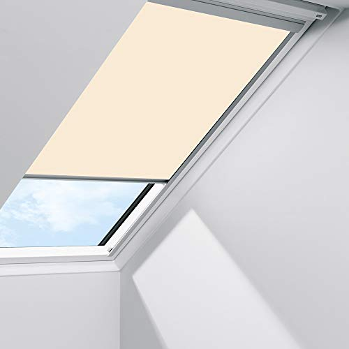 Orignal VELUX Sichtschutzrollo RFL MK10 1086S / Bedienart : Manuell / Farbe : Uni Beige / Fenstergröße : MK10 / Fenstertypen : GGU, GGL, GPU, GPL, GTU, GTL, GXU, GXL _23611