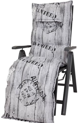Kettler Polen KETTtex 0778 Auflage Relaxliegen Rom grau Gemustert 170x50x9 cm (ohne Liege)