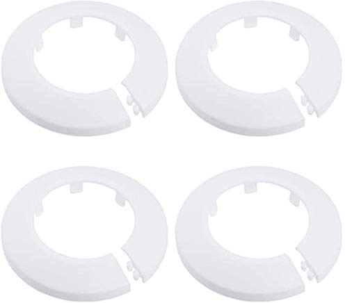 Collari di copertura per flangia da parete, in plastica, per radiatore, 4 pezzi, decorazione per tubo dell'acqua con diametro esterno della flangia (43)