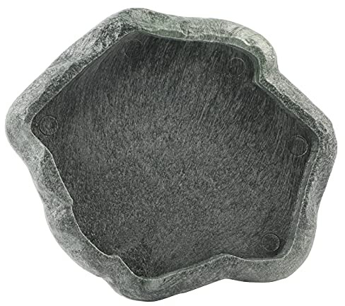 Tbest Abreur Tortue Terrestre,Bol d'eau De Bain pour Tortue,Bol D'menon pour Piscine,Bole Terum en Résine Dule pour Reptiles,Bol D'menon pour Nourriture