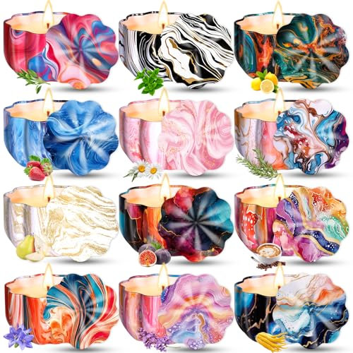 NEMMXUB Duftkerzen Geschenke für Frauen 12 St Aromatherapie Kerzen Set für Frauen, Natürliches Sojawachs Kerzenset, Kleine Geschenkset für Muttertag,Weihnachten,Geburtstag, Valentinstag, Bad, Yoga