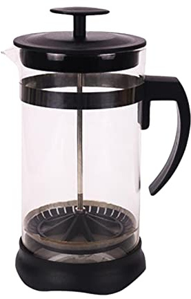 Cafetière à piston en verre résistant à la chaleur pour la maison, le bureau, le café, le thé avec filtre haute densité, 1000 ml