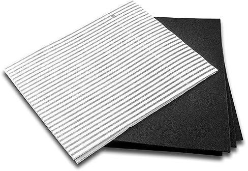 vhbw 2x filtri compatibile con Franke 60cm cappe aspiranti - 1x filtro carboni attivi, 1x filtro antigrasso nero/bianco