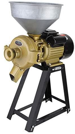 OZBME Mulino Elettrico per Cereali da 3000 W con Imbuto, 1400 Giri/min, Macchina per l'alimentazione di Riso, Mais, caffè e Grano, di qualità Alimentare, per Uso Domestico e Professionale.