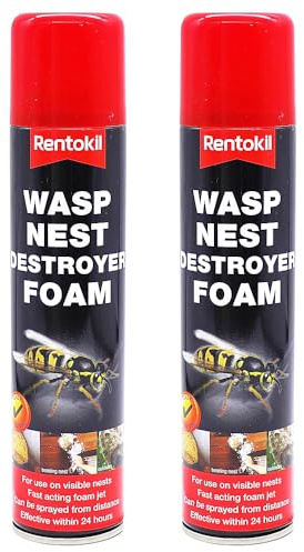 Wasp Nest Destroyer Foam – 300ml (Pack of 2) | Indoor & Outdoor Use | Effective Wasp Nest Removal & Control | Fast-Acting Foam for Safe Wasp Elimination
