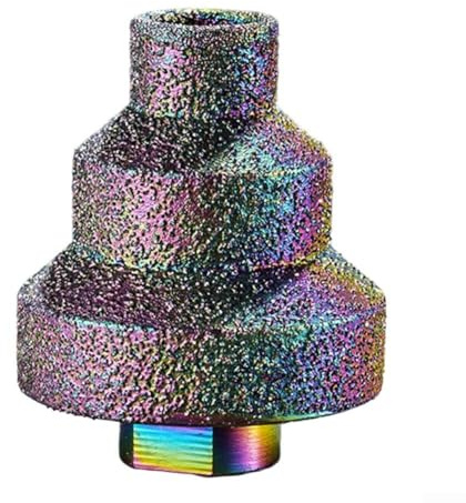 Broca escalonada de varios tamaños para madera y metal para azulejos de mármol con chaflán biselado y flauta recta para un corte de agujeros limpio y preciso (a)