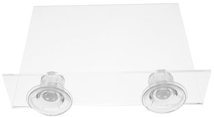 CORHAD Plataforma Fuerte Tamaño Transparente Acrílica Portátil en Ventosa Soporte con Uso para Loros Ventanas y Ducha, para Pájaros Pequeños como Periquitos y Cotorras