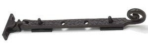 OriginalForgery 8 Rustic Monkey/Rat Tail Window Stay Black Cast Iron (252)