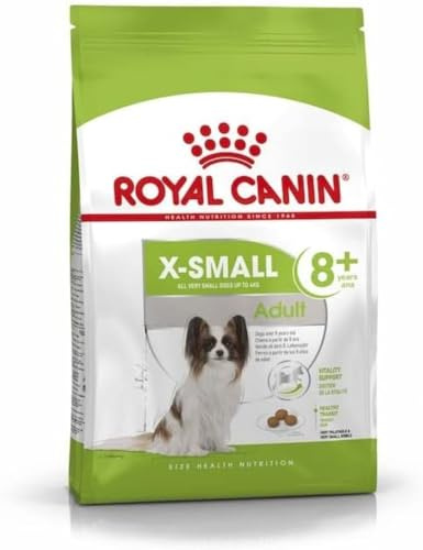 Royal Canin X-Small Adult 8+ | 3 kg | Trockenfutter für sehr kleine Hunde ab dem 8. Lebensjahr | Zur Unterstützung des Darms, der Vitalität und der Harnwege | Besonders schmackhaft