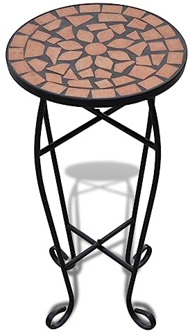 vidaXL Sidobord med mosaik terrakotta