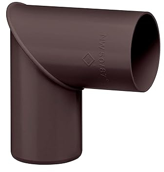 INEFA curva di grondaia 87° Plastica, gomito per pluviale, angolo per pluviale, accessori per grondaie, raccordo a gomito 50mm Marrone scuro