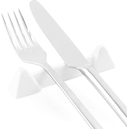 Holst Porzellan KP 102 Besteckhalter und Messerbank Pyramide 11 x 2 x 3 cm, weiß, 6 Einheiten