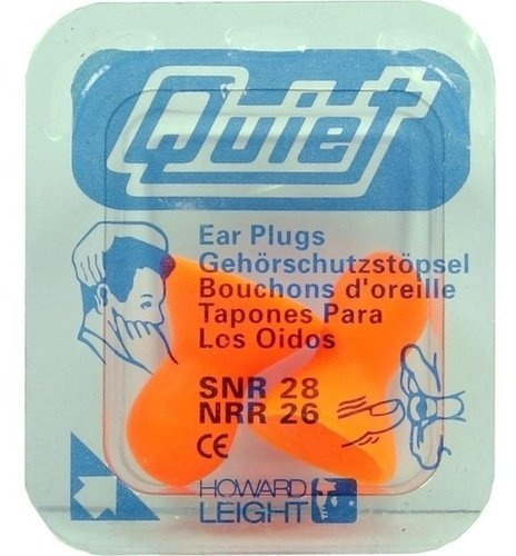 Axisis HOWARD Leight Quiet Gehörschutzstöpsel - Orange - Thermoplastische Elastomere - Modern - Lärmschutz - Wiederverwendbar - Industrielle Lärmschutz - 2 Stück