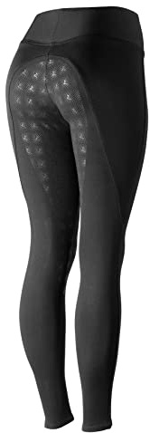 HORZE Damen Reitleggings Juliet, Reithose Damen mit Silikonvollbesatz, Schwarz, 40