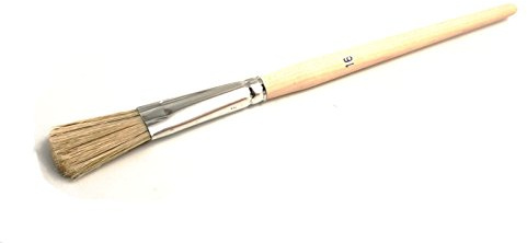 Niebling Waffenpflege 20 mm Breiter Pinsel mit Naturborsten 30 mm lang und Holzgriff – Gesamtlänge 220 mm