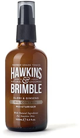 Hawkins & Brimble Hydratant pour le visage pour hommes Oil Control, hydratant pour la peau sensible pour hommes avec des ingrédients naturels, hydratant pour les peaux grasses, hydratant pour hommes