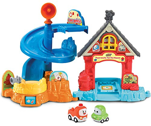 Vtech Tut Tut Cory Speedster - Fire Station Tut-Tut-Hausen - Interactive Fire Station with 2 Mini Vehicles and Original Voices from the TV Series on Netflix - For Children Aged 1-5 Years