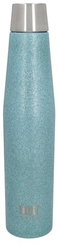 Built Apex Insulated Water Bottle with Leakproof Perfect Seal Lid, Sweatproof 100% Reusable BPA Free 18/8 Stainless Steel Flask, Aqua Glitter, 540 ml
