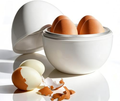 Microwave Egg Cooker, Microwave Hard Boiled Egg 4 Capacity Boiler Steamer Poacher Microwavable Boiler Poacher with Lid for Cooking Kitchen Tools