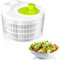 Newaner Essoreuse à Salade Professionnelle, Couverts à Salade Grande Capacité (3L), Essorage Facile et Rapide, Gain de Place, Utilisable comme Saladier ou Passoire, Blanc et Vert(22.5cm*15cm)