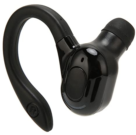 ASHATA Oreillette Bluetooth, Oreillette Bluetooth Stéréo IPX4 Étanche sans Fil Bluetooth USB Oreille Unique Oreillette sans Fil pour Course à Pied Noir