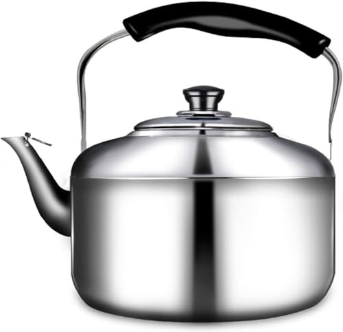 Bollitore da tè in acciaio inox, con fischio, adatto per fornelli a gas a induzione, 3 l